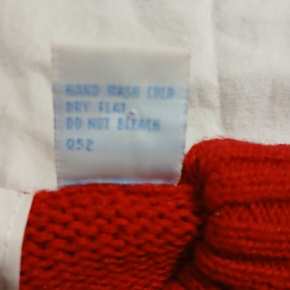 VTG AVON Fashions Women's Med Santa w/Sleigh Sweater Red/Black Ribbed Crew Neck - Picture 13 of 14